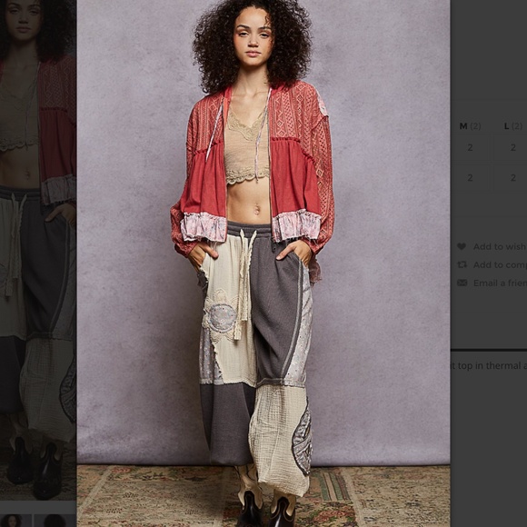 POL “ Kelly 2 “ POL Hoodie Zip Up Top Jacket with Crochet Lace Detail 76 - Picture 4 of 5